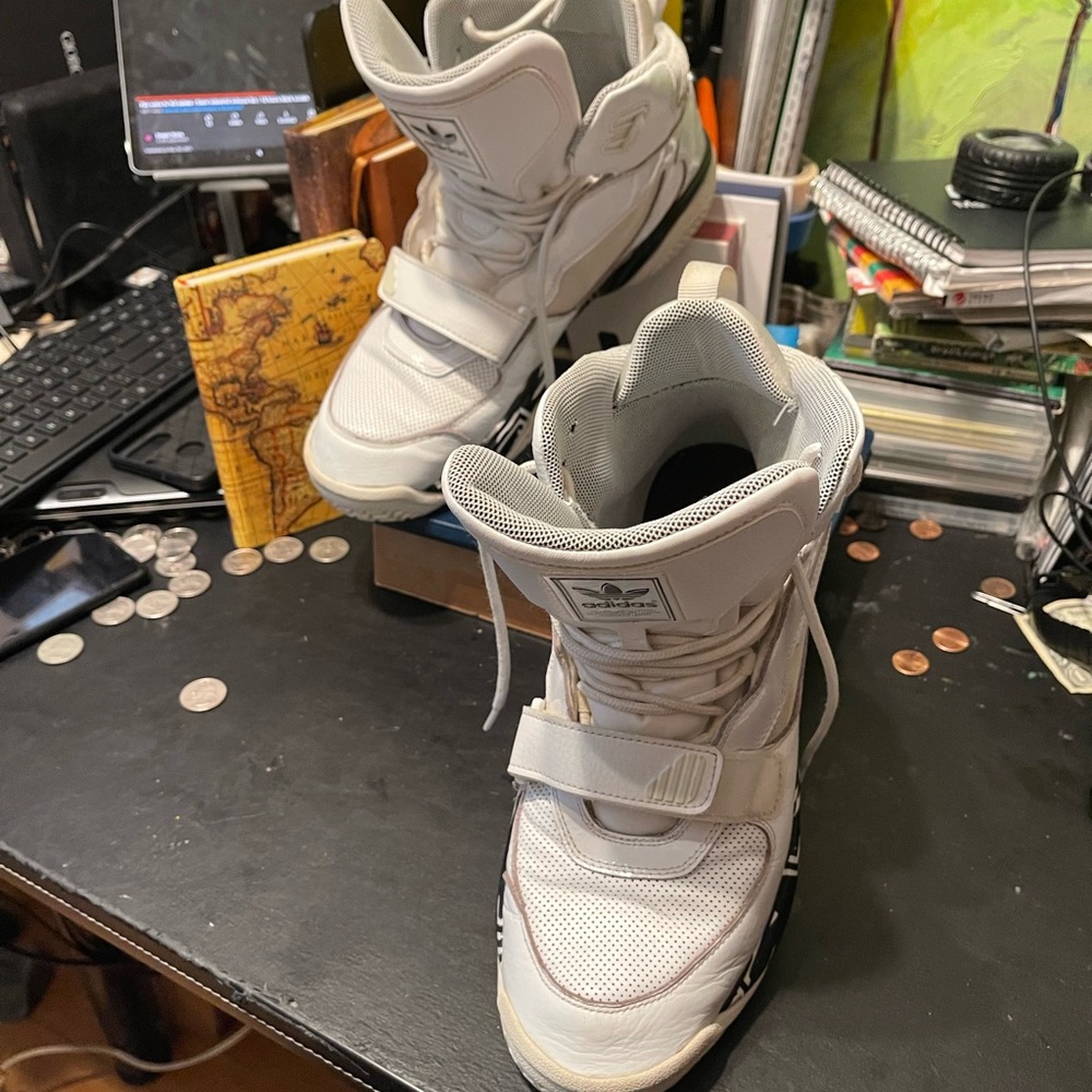 Adidas Mens size 12 retro Classic vintage FYW REIGN Hightop fashion sneakers - Picture 4 of 8